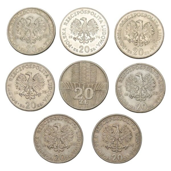 POLAND 20 zlotych coins lot 8 pcs.