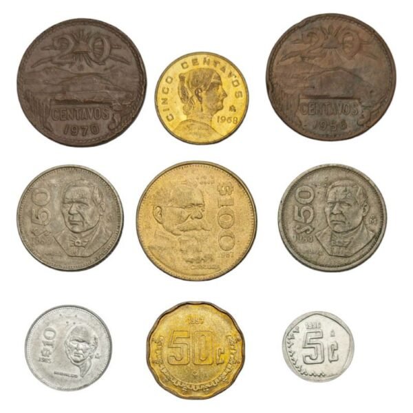 MEXICO coins lot 9 pcs.