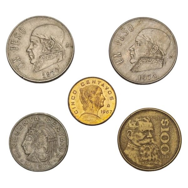 MEXICO coins lot 5 pcs.