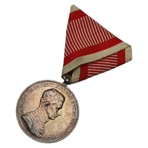 AUSTRIA-HUNGARY Fortitudini / Bravery Medal / Karl I / WWI era / Silver / with original ribbon