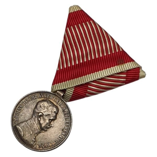 AUSTRIA-HUNGARY Fortitudini / Bravery Medal / Karl I / WWI era / Silver / military medal