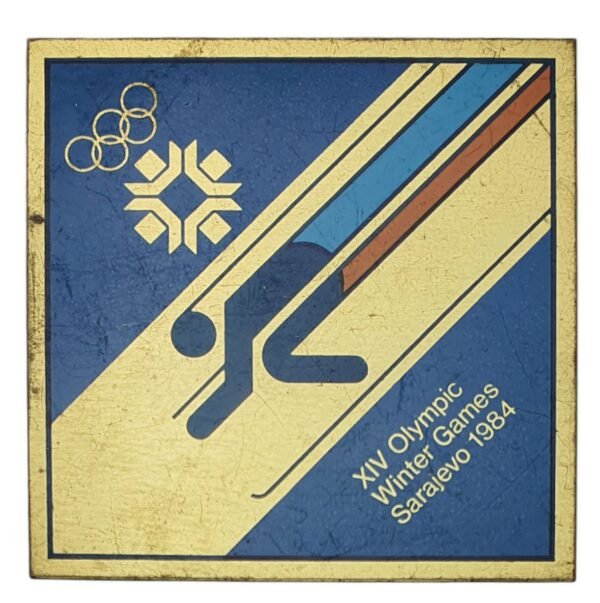 YUGOSLAVIA 1984 Sarajevo Olympic Games / Alpine Skiing / Souvenir Plaque / Ozeha Inteprogres