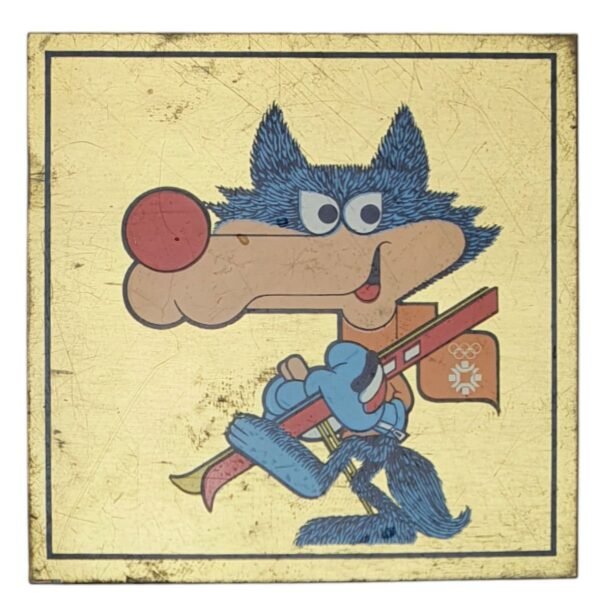 YUGOSLAVIA 1984 Sarajevo Olympic Games / Vučko Mascot / Souvenir Plaque / Ozeha Inteprogres