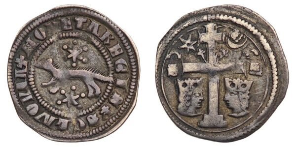 CROATIA 1 denar ND(1270-1272) / Slavonia / king Stephen V / ban Ivačin Pectari / S - R / Silver /