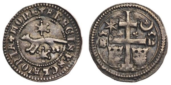 CROATIA 1 denar ND(1270-1272) / Slavonia / king Stephen V / ban Ivačin Pectari / S - R / Silver /