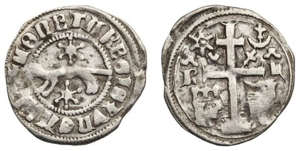 CROATIA 1 denar ND(1272-1290) / Slavonia / king Ladislav / ban Stjepan Babonezic / R - L / UNGARIA / Silver /