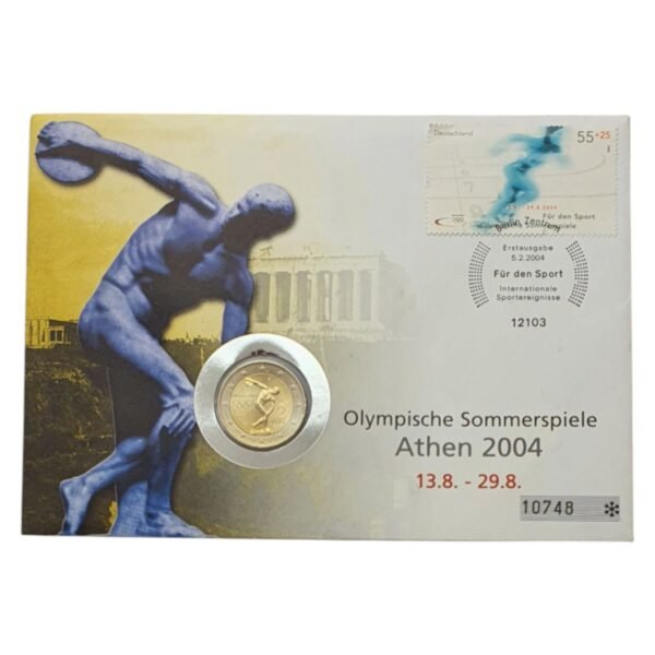 GREECE 2 euro 2004 / Athens Olympic Games / Numisbrief / UNC
