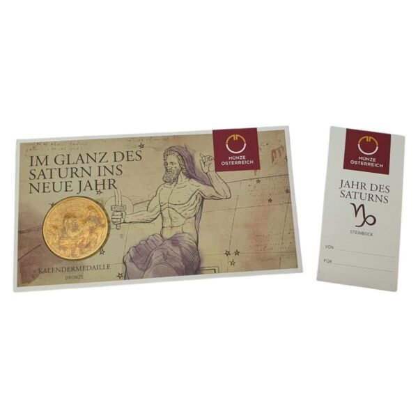 AUSTRIA 2014 Saturn medal in Austrian mint folder