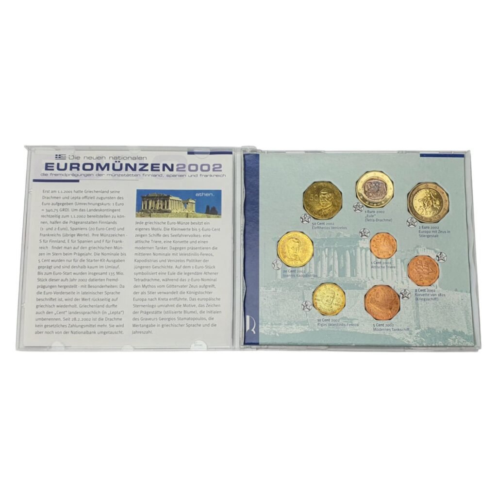 GRČKA 2002 euro kovanice set