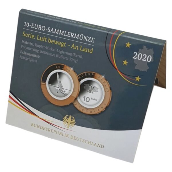 GERMANY 10 euro 2020 / An Land / Bimetalic coin in special holder UNC