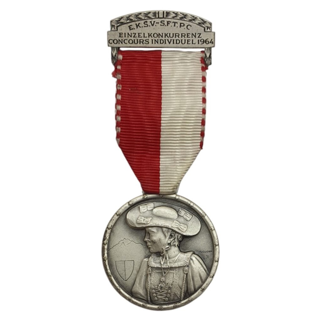 SWITZERLAND 1964 Shooting Festival / No 15 / Luzern / National Costumes / medal