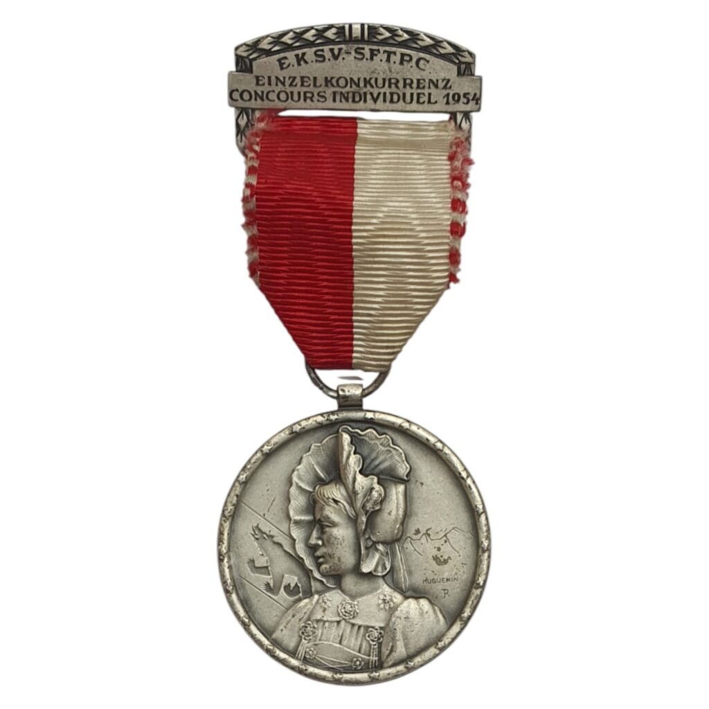 SWITZERLAND 1954 Shooting Festival / No 5 / Bern / National Costumes / medal