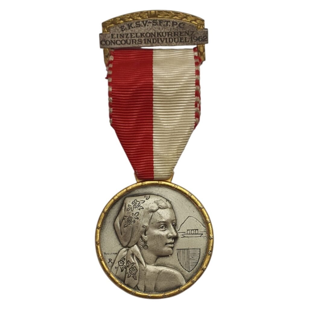 SWITZERLAND 1962 Shooting Festival / No 13 / Ticino / National Costumes / medal