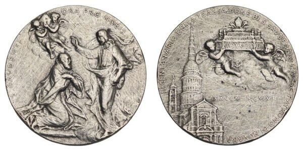 ITALY 200th Anniversary of the Translation of Saint Gaudentius / Novara / large medal / 31 g / 1911 VF