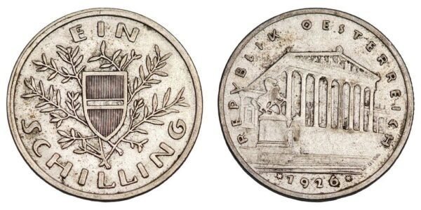 AUSTRIA 1 schilling 1926 / Silver / VF