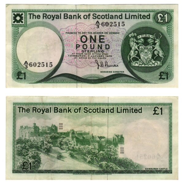 SCOTLAND 1 pound 1972 VF+