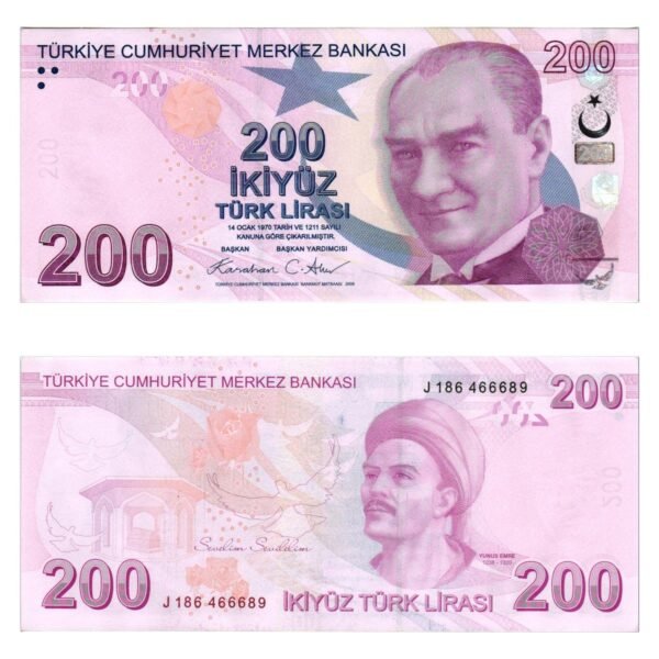 TURKEY 200 lira ND(2009) XF+