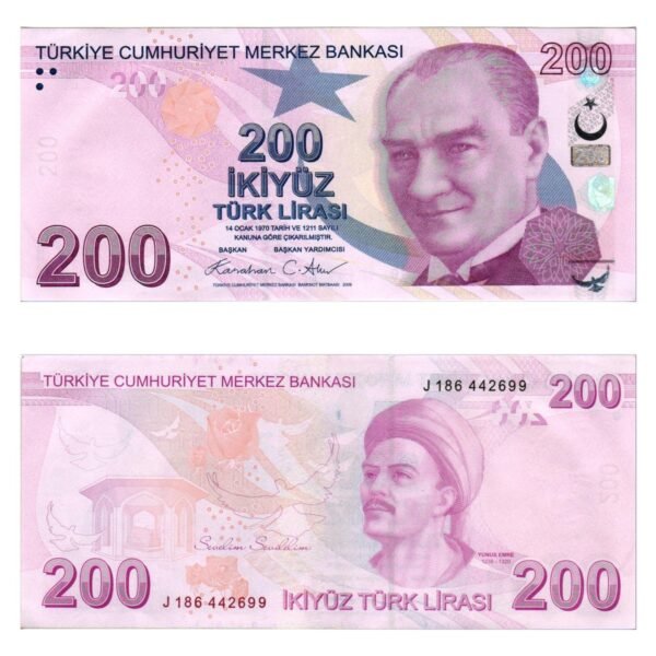 TURKEY 200 lira ND(2009) XF+