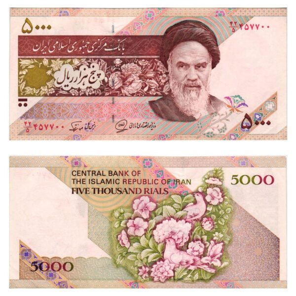 IRAN 5000 rials ND(1993-2009) XF