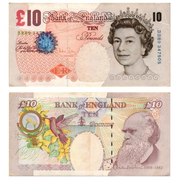 ENGLAND 10 pounds ND VF