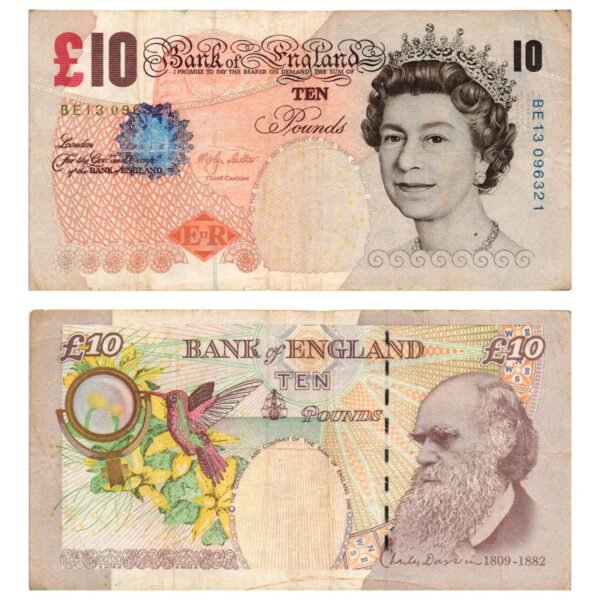ENGLAND 10 pounds ND VF