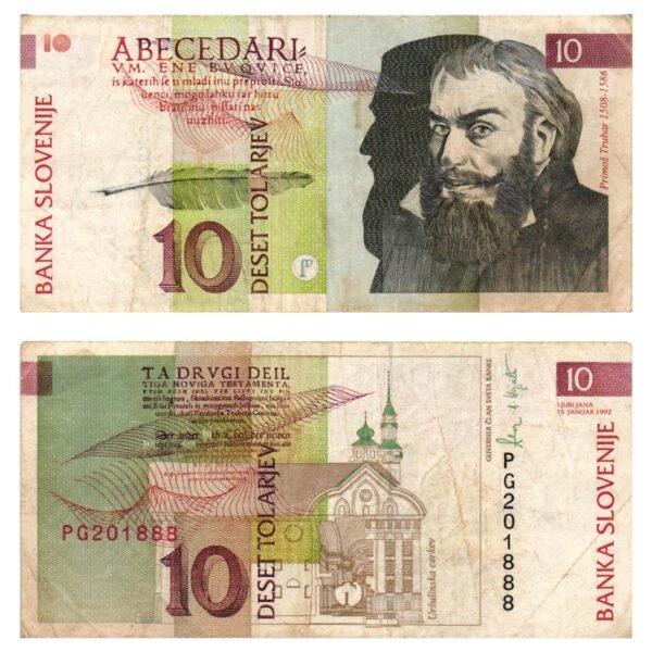 SLOVENIA 10 tolarjev 1992 VF