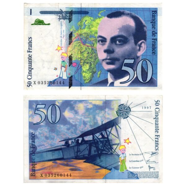 FRANCE 50 francs 1997 / minor tear / VF-