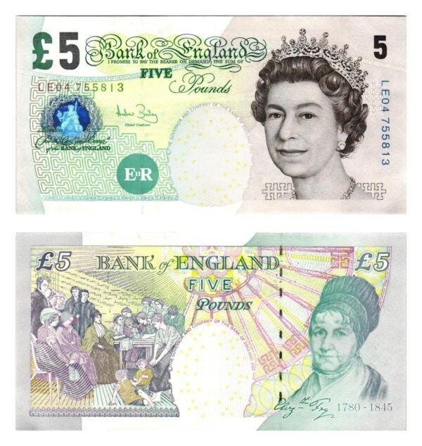 ENGLAND 5 pounds 2002 XF