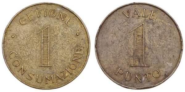 ITALY 1 punto ND / Gettone Consumazione / token / VF