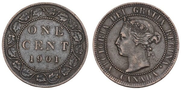 CANADA 1 cent 1901 VF