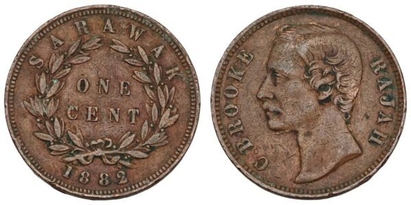 SARAWAK 1 cent 1882 VF-