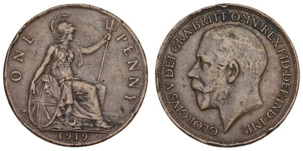GREAT BRITAIN 1 penny 1919 VF-