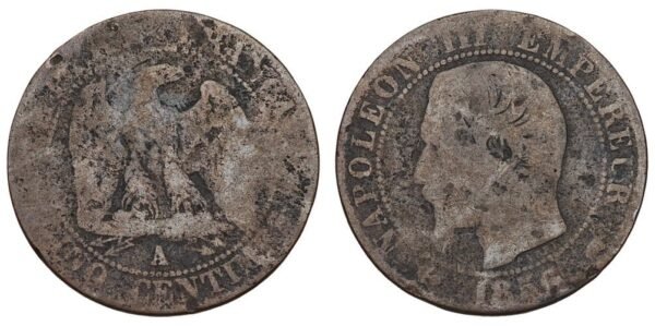FRANCE 5 centimes 1856A F