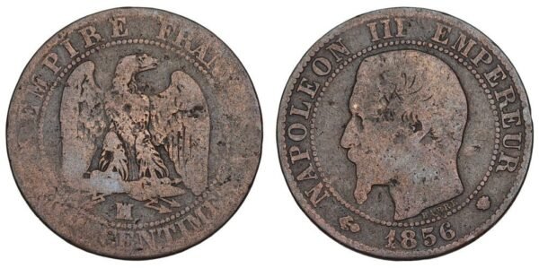 FRANCE 5 centimes 1856M F