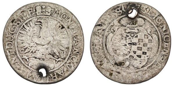 CZECHIA 6 kreuzer ND / Liegnitz-Brieg / Silver / holed / VG