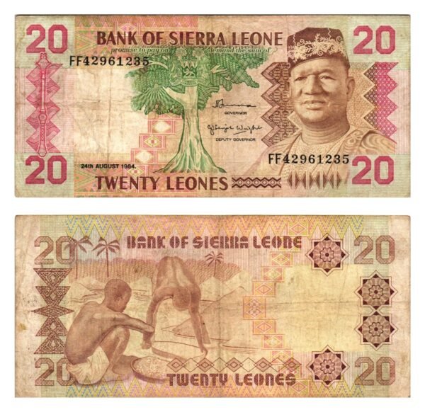SIERRA LEONE 20 leones 1984 VF-