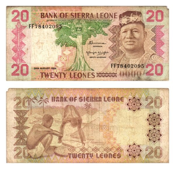 SIERRA LEONE 20 leones 1984 VF-