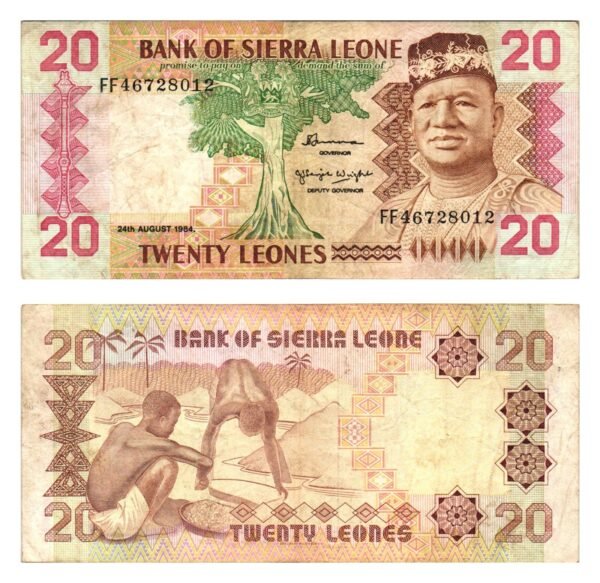 SIERRA LEONE 20 leones 1984 VF-