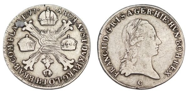 AUSTRIAN NETHERLANDS 1/4 kronenthaler 1797C / Silver / VF-