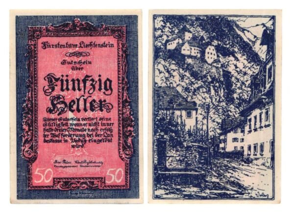 LIECHENSTEIN 50 heller ND(1920) UNC