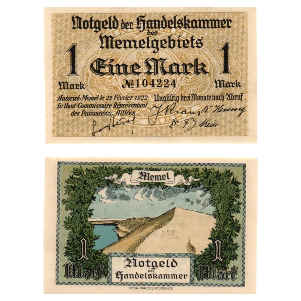 MEMEL 1 mark 1922 UNC