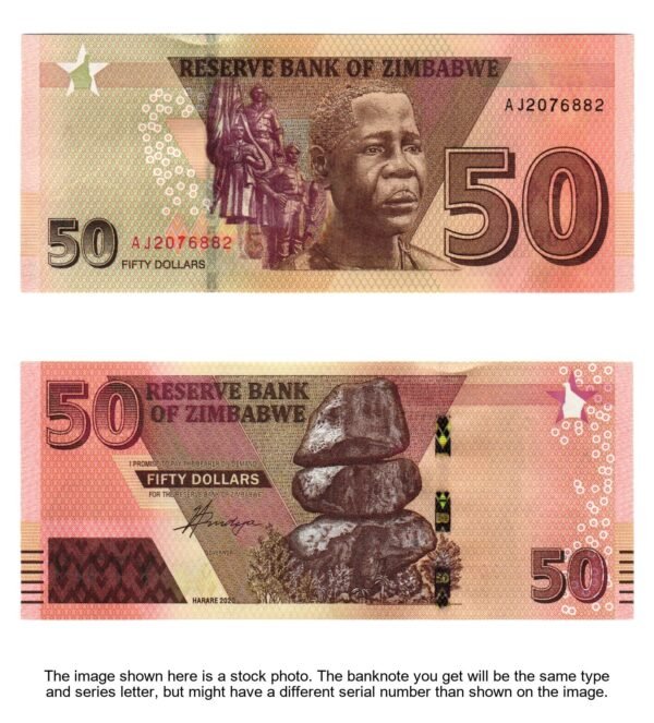 ZIMBABWE 50 dollars 2020 UNC