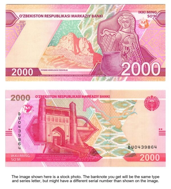UZBEKISTAN 2000 som 2021 UNC