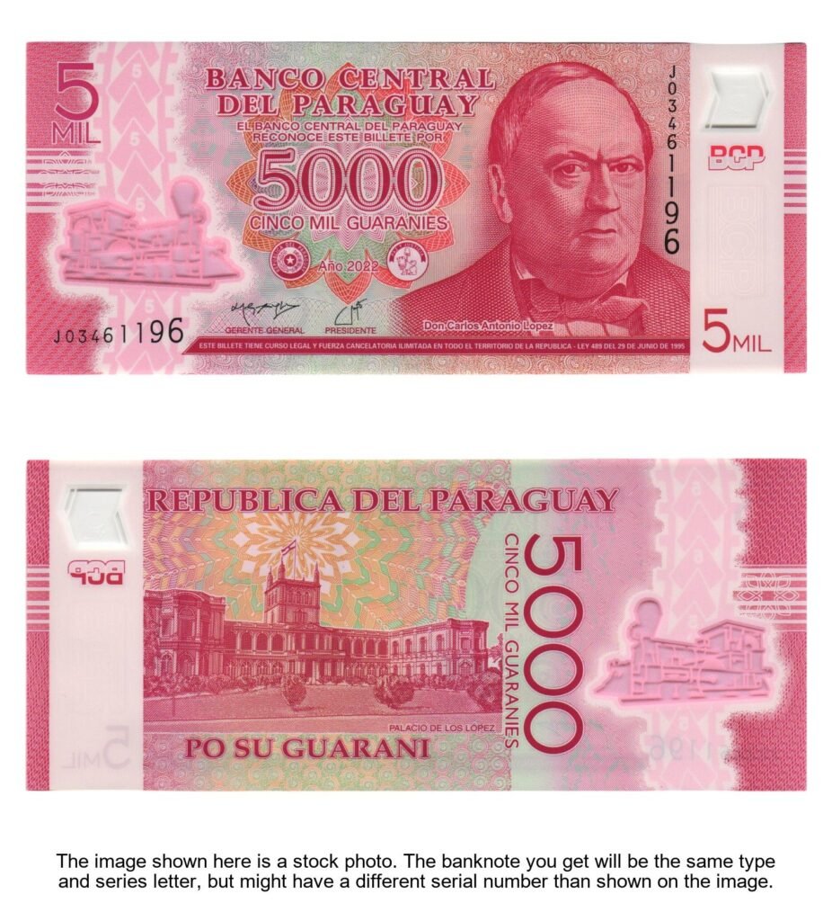 PARAGUAY 5000 guaranies 2022 / polymer plastic / UNC