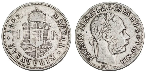 HUNGARY 1 forint 1883 / Silver / VF