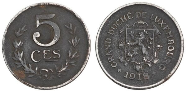 LUXEMBOURG 5 centimes 1918 VF
