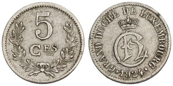 LUXEMBOURG 5 centimes 1924 VF