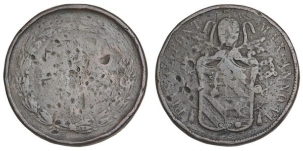 PAPAL STATES 5 baiocchi 18__ VG