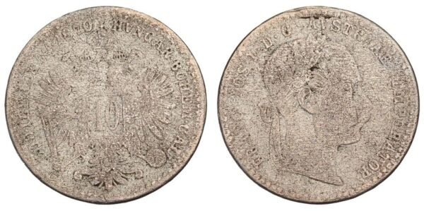AUSTRIA 10 kreuzer 1870 / Silver / F-
