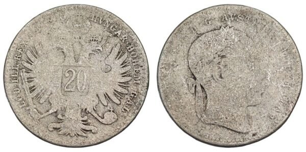 AUSTRIA 20 kreuzer 18__ / Silver / F-